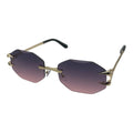 Rimless Octagonal Claw Sunglasses