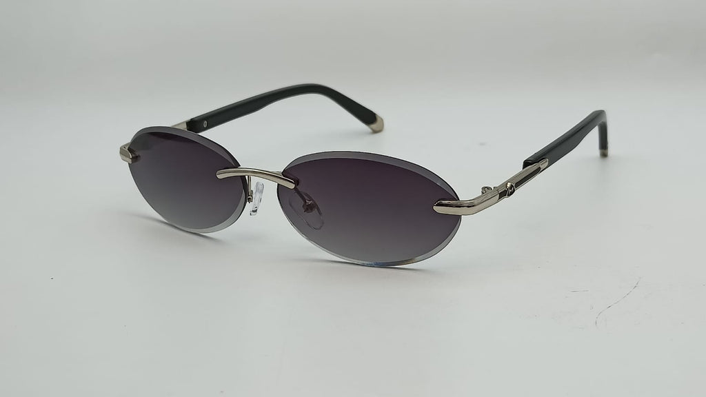 Rimless Oval Sunglasses